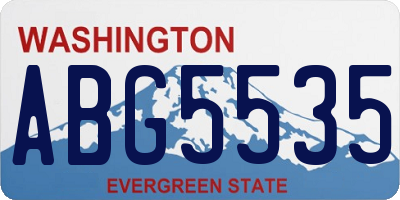 WA license plate ABG5535