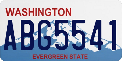 WA license plate ABG5541