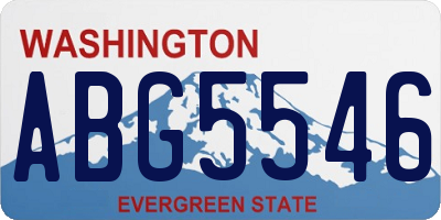 WA license plate ABG5546