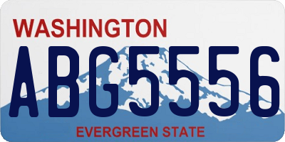 WA license plate ABG5556