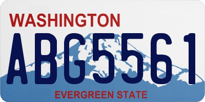WA license plate ABG5561