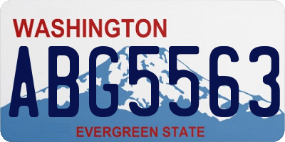 WA license plate ABG5563