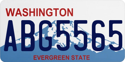 WA license plate ABG5565