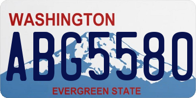 WA license plate ABG5580