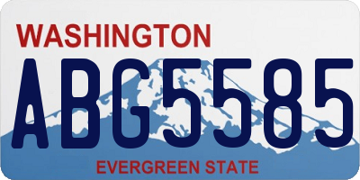 WA license plate ABG5585