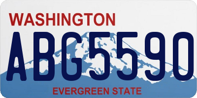 WA license plate ABG5590