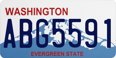 WA license plate ABG5591