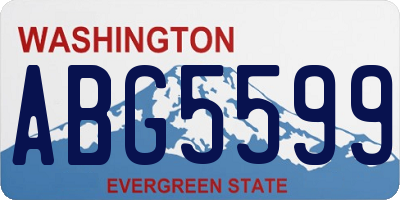 WA license plate ABG5599