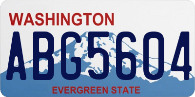 WA license plate ABG5604