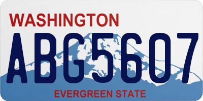 WA license plate ABG5607
