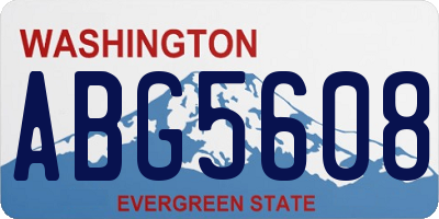 WA license plate ABG5608
