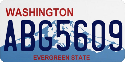 WA license plate ABG5609