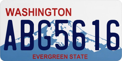 WA license plate ABG5616