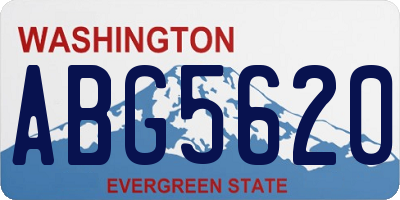 WA license plate ABG5620