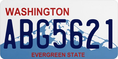 WA license plate ABG5621