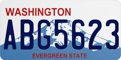 WA license plate ABG5623