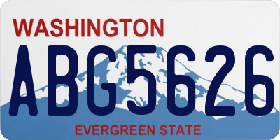 WA license plate ABG5626