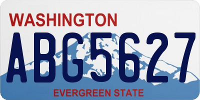 WA license plate ABG5627