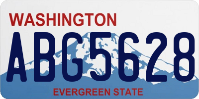 WA license plate ABG5628