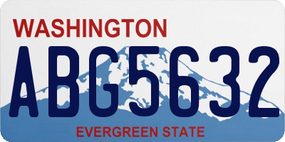 WA license plate ABG5632