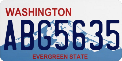 WA license plate ABG5635