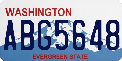 WA license plate ABG5648