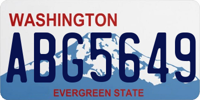 WA license plate ABG5649