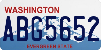 WA license plate ABG5652