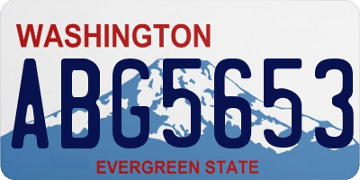 WA license plate ABG5653