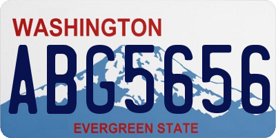 WA license plate ABG5656