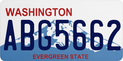 WA license plate ABG5662