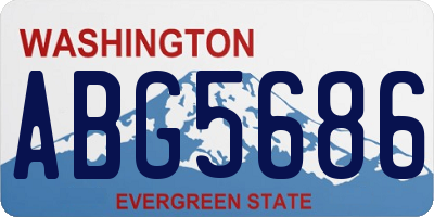 WA license plate ABG5686