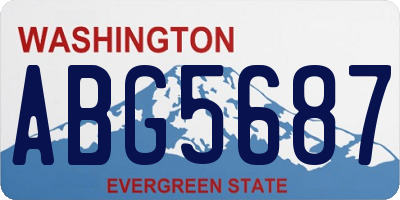 WA license plate ABG5687