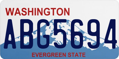 WA license plate ABG5694