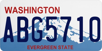 WA license plate ABG5710