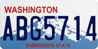 WA license plate ABG5714