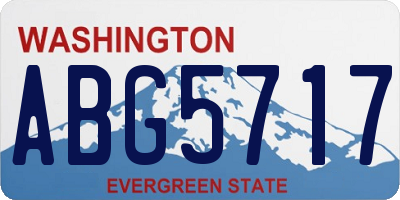 WA license plate ABG5717