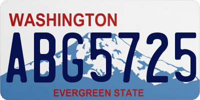 WA license plate ABG5725