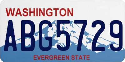 WA license plate ABG5729