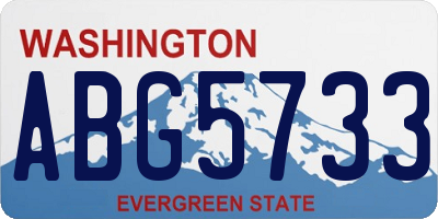 WA license plate ABG5733