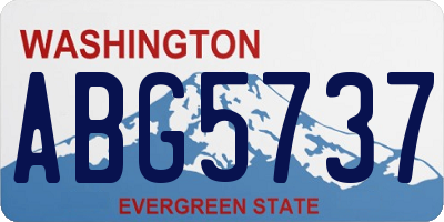 WA license plate ABG5737
