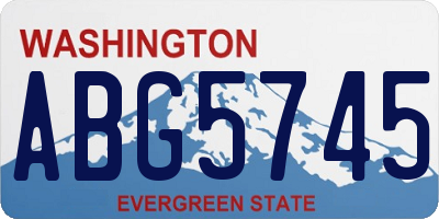 WA license plate ABG5745