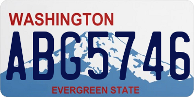 WA license plate ABG5746