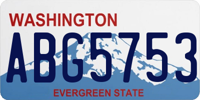 WA license plate ABG5753