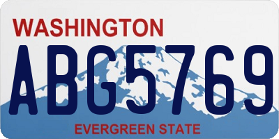 WA license plate ABG5769