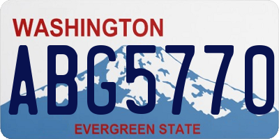 WA license plate ABG5770