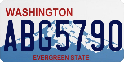 WA license plate ABG5790