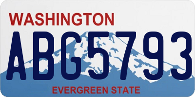 WA license plate ABG5793