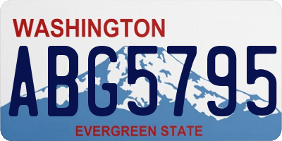 WA license plate ABG5795