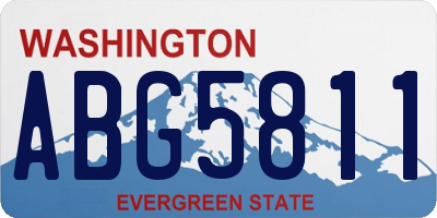 WA license plate ABG5811